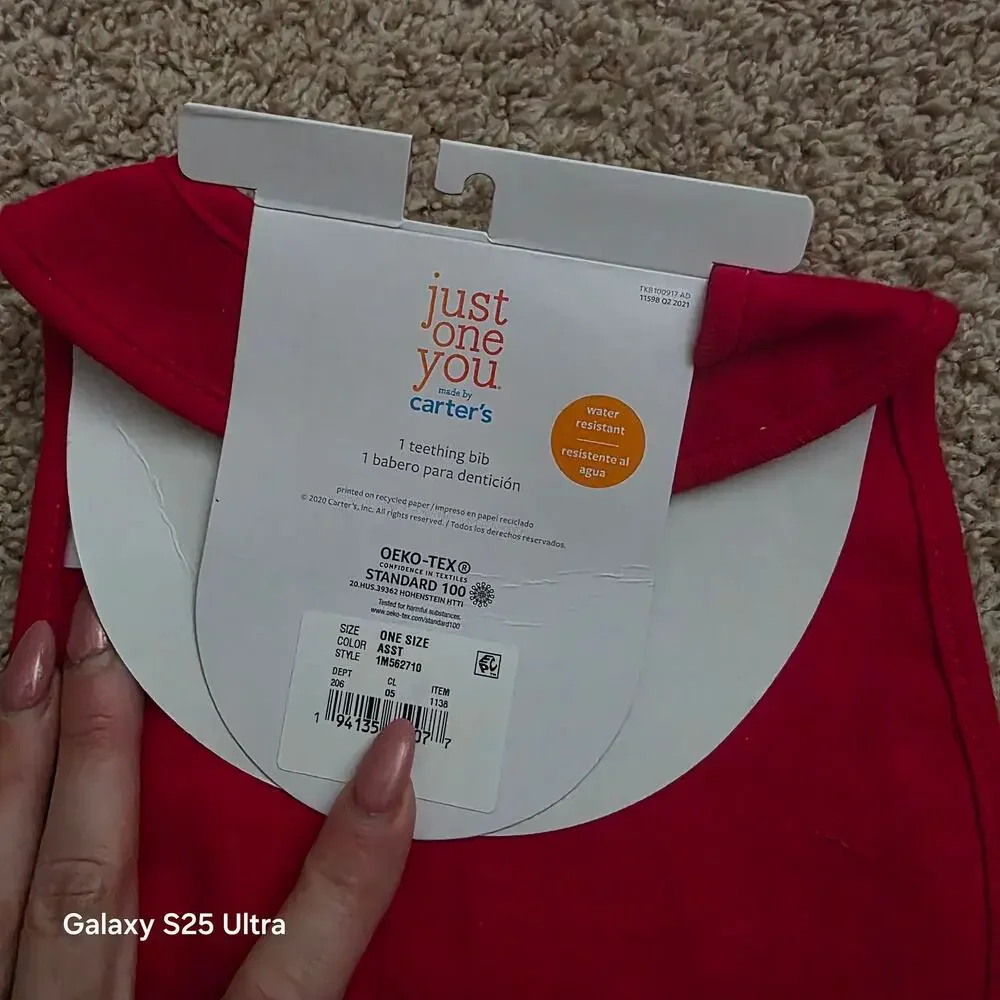 NWT just one you my first christmas‎ baby bib